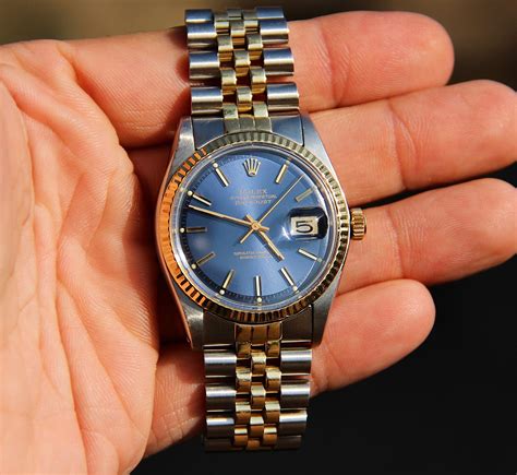 rolex men's datejust two tone fluted silver index dial|rolex datejust 41mm blue face.